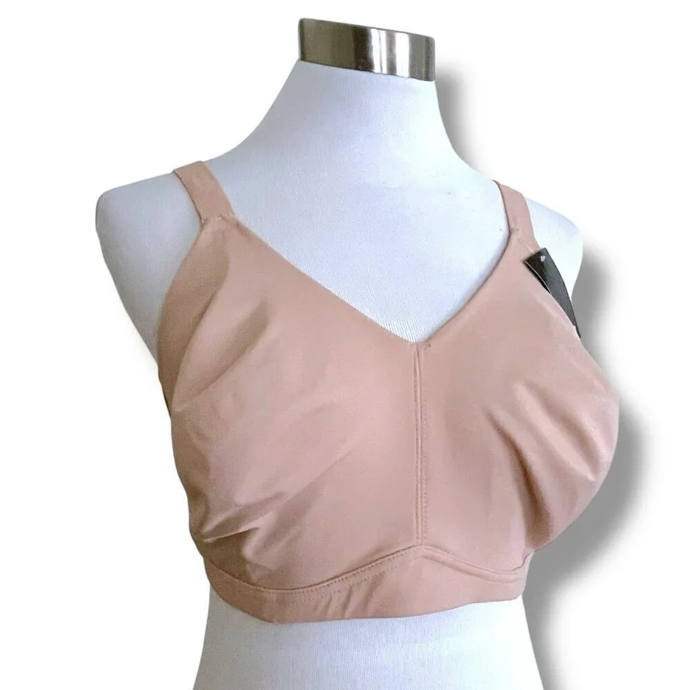 Avenue 42DDD Bra Nude Beige Wireless Back Smoothing Full Figure Coverage